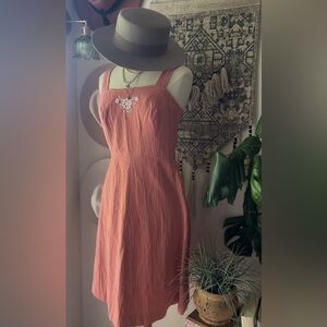 Vintage Embroidered Jumper Dress  Women's SIZE 8/10 cottagecore academia‎ garden